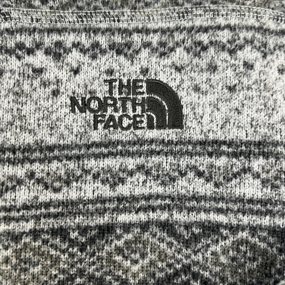 The North Face Pullover Mens Large Gray Stripe 1/4 Zip Fleece Fair Isle Hiking - Picture 11 of 16
